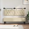 vidaXL H&auml;ngevorderseite Wandmontiert Creme 150 x 55 x 7 cm Stoff