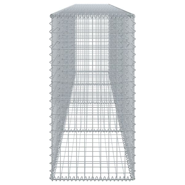 vidaXL Gabione mit Deckel 400x50x100 cm Verzinktes Eisen