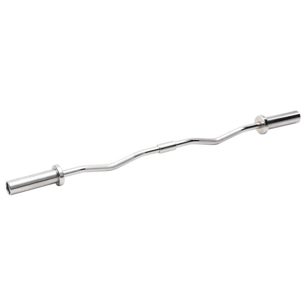 vidaXL Curl-Langhantel mit Gewichten 30 kg Gusseisen Verchromter Stahl