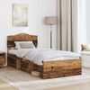 vidaXL Bettrahmen Altholz 90 x 190 cm Massives Kiefernholz