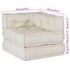 vidaXL Modulares Sofaelement Creme 70x70x54 cm Stoff