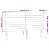 vidaXL LED Kopfteil Schwarz 163x16x118/128 cm Stoff