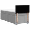 vidaXL Boxspringbett mit Matratze Hellgrau 80x200 cm Stoff