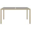 vidaXL 7-tlg. Garten-Essgruppe Poly Rattan und Hartglas Beige
