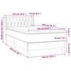 vidaXL Boxspringbett mit Matratze Dunkelblau 100x200 cm Samt