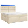 vidaXL Boxspringbett mit Matratze Creme 140 x 200 cm Stoff