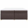 vidaXL Boxspringbett mit Matratze Dunkelbraun 200x200 cm Stoff