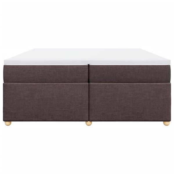 vidaXL Boxspringbett mit Matratze Dunkelbraun 200x200 cm Stoff