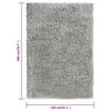 vidaXL Shaggy-Teppich Hochflor Grau 140x200 cm 50 mm
