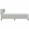 vidaXL Boxspringbett mit Matratze Hellgrau 80 x 200 cm Samt