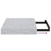 vidaXL Schweberegale 4 Stk. Betongrau 23x23,5x3,8 cm MDF
