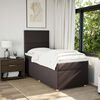 vidaXL Boxspringbett mit Matratze Dunkelbraun 100x200 cm Stoff