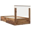 vidaXL Bettrahmen mit Kopfteil Altholz 100 x 200 cm Holzwerkstoff