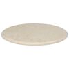 vidaXL Tischplatte Creme &Oslash;60x2,5 cm Marmor