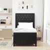vidaXL Boxspringbett mit Matratze mit LED Schwarz 100 x 200 cm Samt