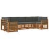 vidaXL Outdoor-Sofagarnitur 6 stk. Natur und Anthrazit