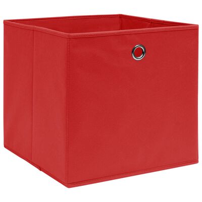 vidaXL Aufbewahrungsboxen 10 Stk. Rot 32x32x32 cm Stoff