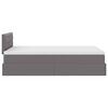 vidaXL Ottoman-Bett mit Matratzen & LEDs Grau 120x190 cm Kunstleder