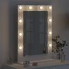 vidaXL Waschtischspiegel Wei&szlig; 70 x 50 x 18 cm Glas und furniertes Holz