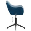 vidaXL Esszimmerstuhl Drehbar Blau Samt