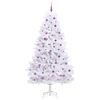 vidaXL K&uuml;nstlicher klappbarer Weihnachtsbaum Wei&szlig; 240 cm PVC und Stahl