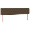 vidaXL Boxspringbett mit Matratze Dunkelbraun 200x200 cm Stoff