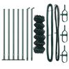 vidaXL Zaunpfosten Gr&uuml;n 10 x 0,4 m (40 x 40 mm Maschen) Stahl und PVC