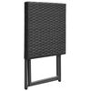 vidaXL 5-tlg. Garten-Essgruppe Klappbar Poly Rattan Schwarz