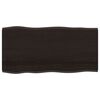 vidaXL Tischplatte 100x50x2 cm Massivholz Eiche Behandelt Baumkante