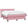 vidaXL Boxspringbett mit Matratze Rosa 160x210 cm Samt