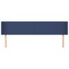 vidaXL Kopfteil mit Ohren Blau 203x16x78/88 cm Stoff