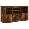 vidaXL Sideboard mit LED-Leuchten Räuchereiche 123x37x67 cm