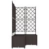 vidaXL Garten-Pflanzgef&auml;&szlig; 3 pcs Braun 80 x 80 x 143 cm Stahl