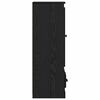 vidaXL Highboard 3 pcs Schwarz Eichen-Optik Holzwerkstoff