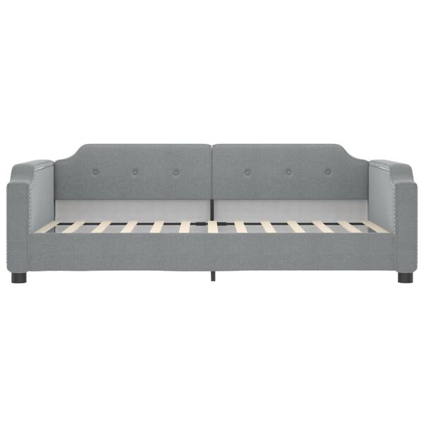 vidaXL Tagesbett mit Matratze Hellgrau 100x200 cm Stoff