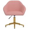 vidaXL Esszimmerst&uuml;hle 6 Stk. Drehbar Rosa Samt