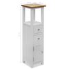 vidaXL Schubladenschrank Hoch 26x26x94 cm Massivholz Eiche