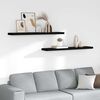 vidaXL Schweberegale 2 Stk. Schwarz 120x23,5x3,8 cm MDF