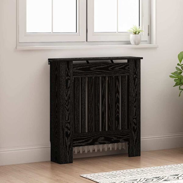 vidaXL Heizk&ouml;rperabdeckung Schwarz Eichen-Optik 78 x 19 x 81,5 cm