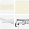 vidaXL Einziehbare Markise Creme 250 x 200 cm Polyester und Aluminium