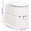 vidaXL Camping-Einbautoilette Wei&szlig; 24+17 L HDPE & Stahl