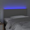vidaXL LED Kopfteil Grau 80x5x78/88 cm Kunstleder