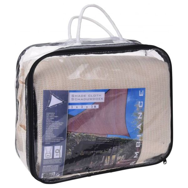 ProGarden Sonnensegel 3x3x3 m Cremewei&szlig; Dreieckig