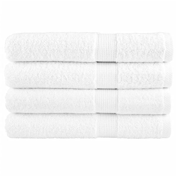 vidaXL Premium Saunat&uuml;cher SOLUND 4 Stk. Wei&szlig; 80x200 cm 600 g/m&sup2;