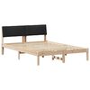 vidaXL Bettgestell Braun und Schwarz 140 x 190 cm Massivholz Kiefer