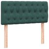 vidaXL Boxspringbett mit Matratze Dunkelgr&uuml;n 90x210 cm Samt