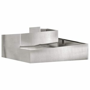 vidaXL Garten-Pflanzgef&auml;&szlig; Silber 100 x 100 x 50 cm Edelstahl