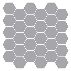 vidaXL Sechseckige Fliese 10 pcs Grau 30 x 30 cm Polyurethan und PET