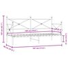 vidaXL Tagesbett ohne Matratze Wei&szlig; 90x190 cm Stahl