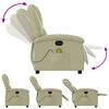 vidaXL Massagesessel Relaxsessel Echtleder Creme